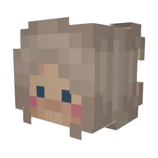 Indeh Minecraft avatar head, 3D render