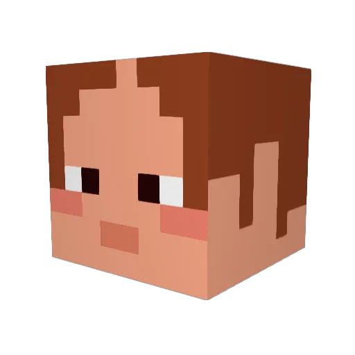 Indenhurst Minecraft avatar head, 3D render