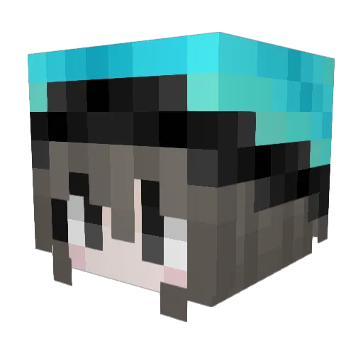 Index1211 Minecraft avatar head, 3D render
