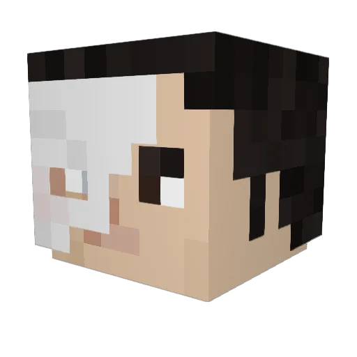 IndiDarling Minecraft avatar head, 3D render