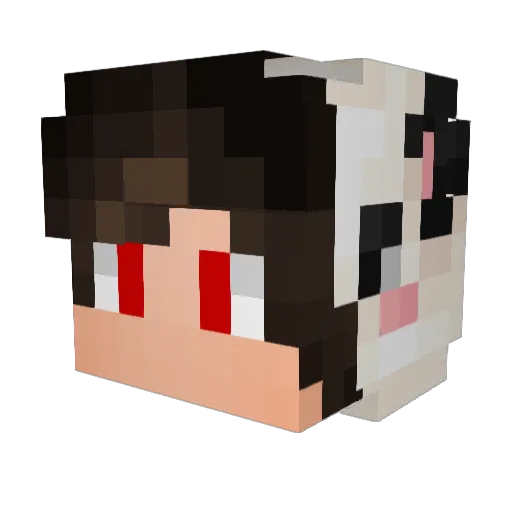 IndiHome Minecraft avatar head, 3D render