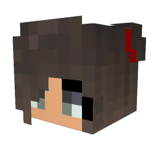 IndiPodg Minecraft avatar head, 3D render