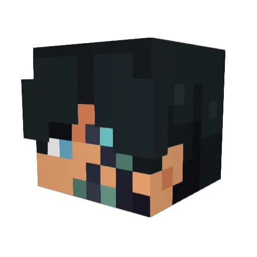 Indi_cos Minecraft avatar head, 3D render
