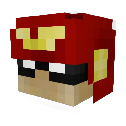 IndianHedgehog Minecraft avatar head, 3D render