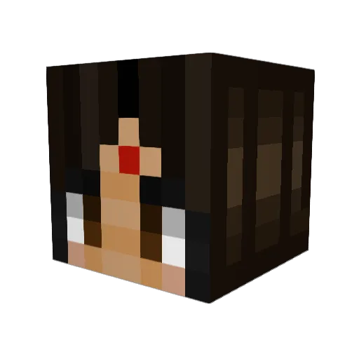 IndianLady Minecraft avatar head, 3D render
