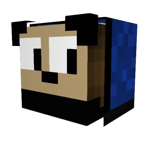 IndianObama Minecraft avatar head, 3D render