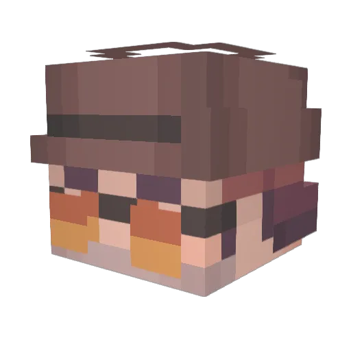 IndianaSuper Minecraft avatar head, 3D render