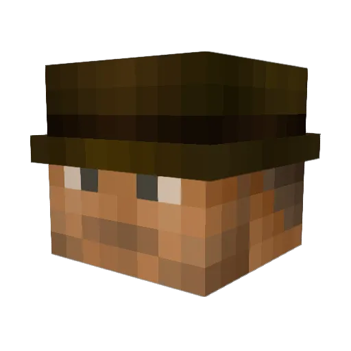 Indianajones283 Minecraft avatar head, 3D render