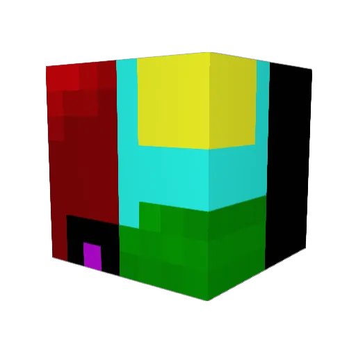 Indicolife Minecraft avatar head, 3D render
