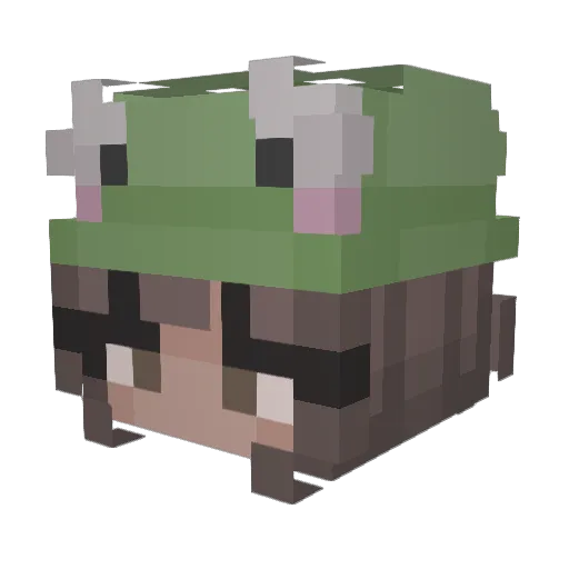 IndieEmma Minecraft avatar head, 3D render