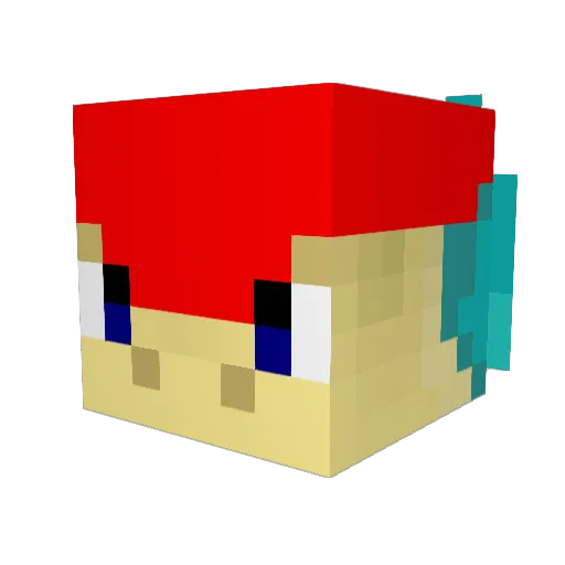 IndieHollow Minecraft avatar head, 3D render