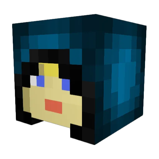 IndieJ007 Minecraft avatar head, 3D render