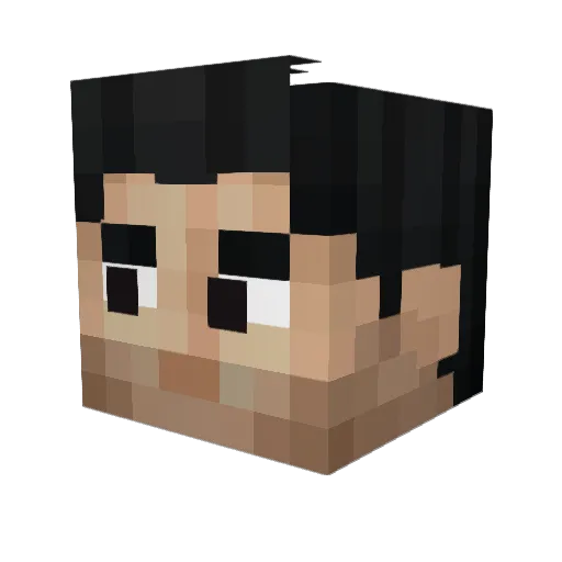 IndieTM Minecraft avatar head, 3D render