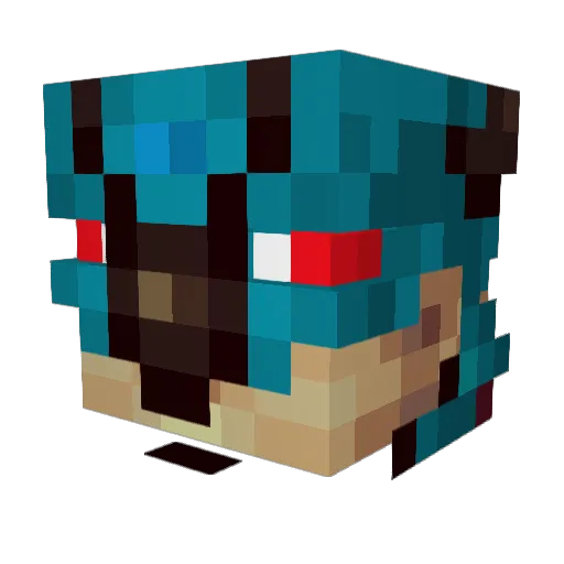 Indieblitz Minecraft avatar head, 3D render