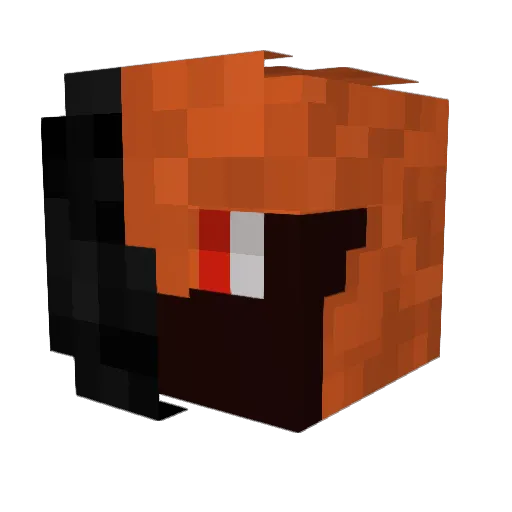 Indifferented Minecraft avatar head, 3D render