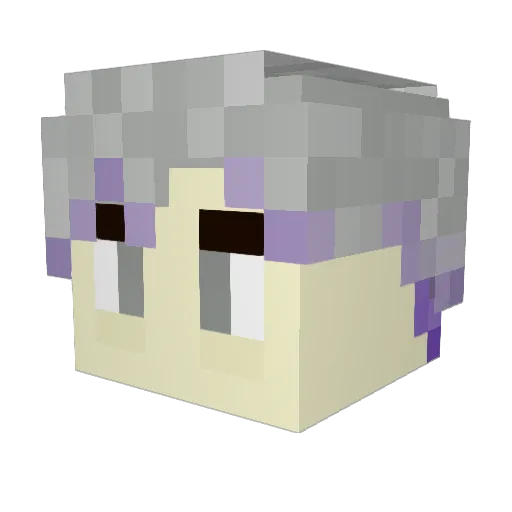 IndigOverkill Minecraft avatar head, 3D render