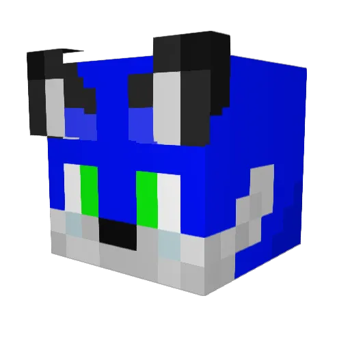 IndigoBlaze Minecraft avatar head, 3D render