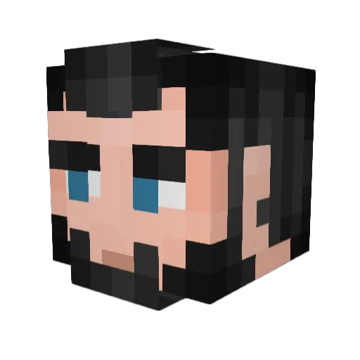 IndigoBranch Minecraft avatar head, 3D render