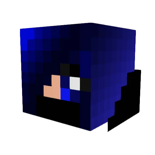 IndigoDelaineNL Minecraft avatar head, 3D render
