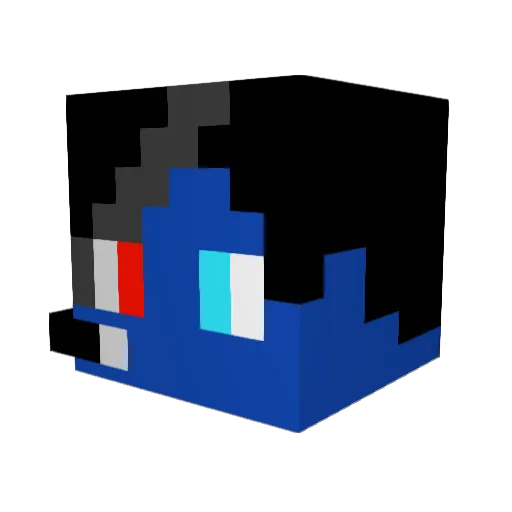 IndigoDream11296 Minecraft avatar head, 3D render