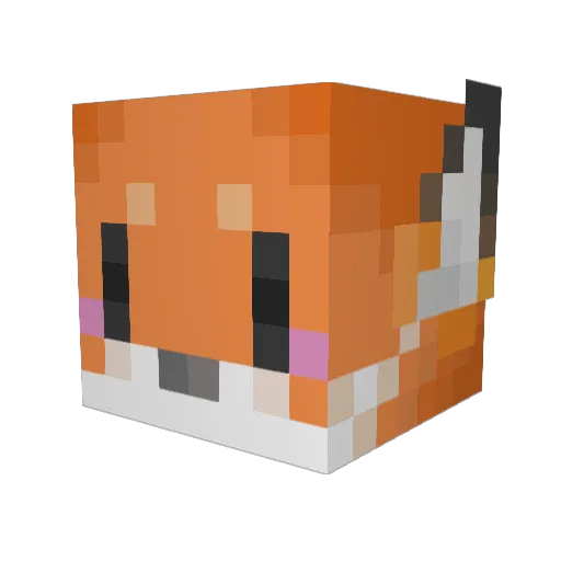 IndigoFox13 Minecraft avatar head, 3D render