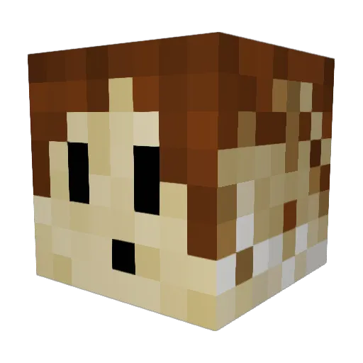 IndigoFury1 Minecraft avatar head, 3D render