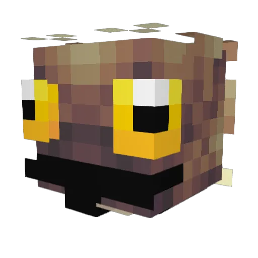 IndigoKirin Minecraft avatar head, 3D render