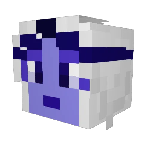 IndigoKrysyy Minecraft avatar head, 3D render