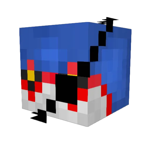 IndigoMeteor360 Minecraft avatar head, 3D render