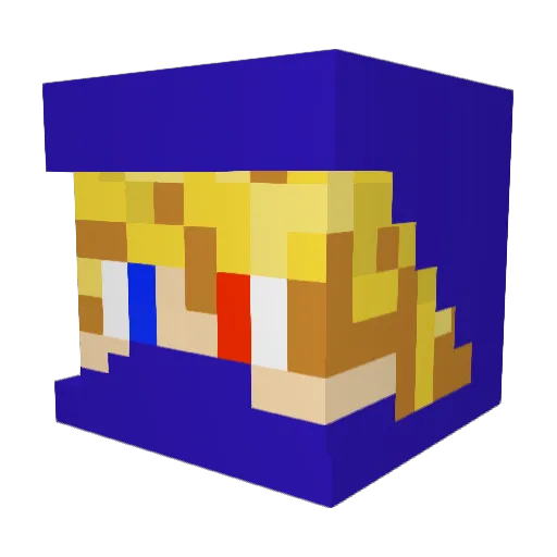 IndigoNinja72 Minecraft avatar head, 3D render