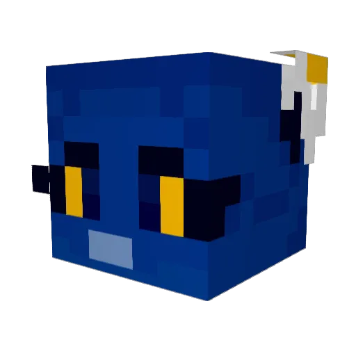 IndigoPh0enix Minecraft avatar head, 3D render