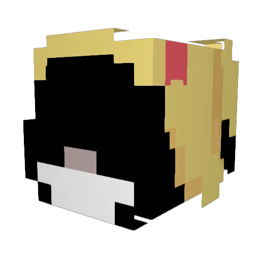 IndigoProject01 Minecraft avatar head, 3D render