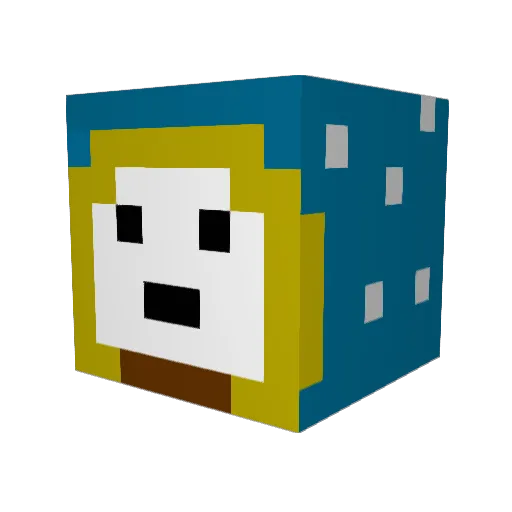 IndigoWzrd333 Minecraft avatar head, 3D render
