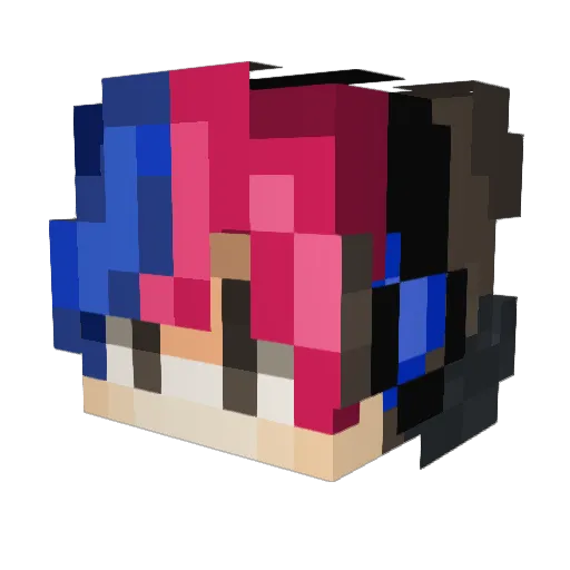 Indigo_Creeper Minecraft avatar head, 3D render