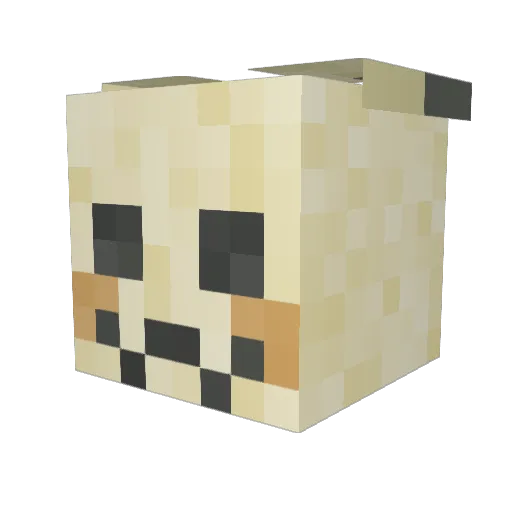 Indigo_shower Minecraft avatar head, 3D render