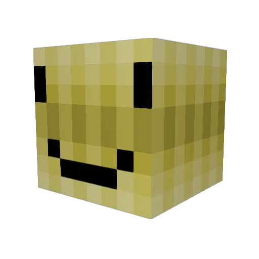 Indigoby Minecraft avatar head, 3D render