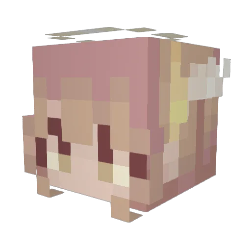 Indigochocolates Minecraft avatar head, 3D render
