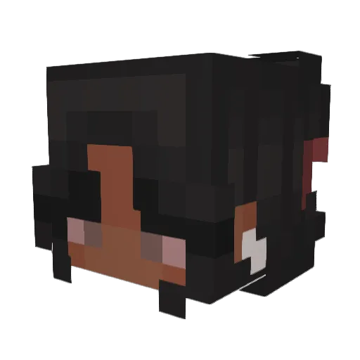 Indigogurt Minecraft avatar head, 3D render