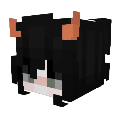 Indigoskittles Minecraft avatar head, 3D render