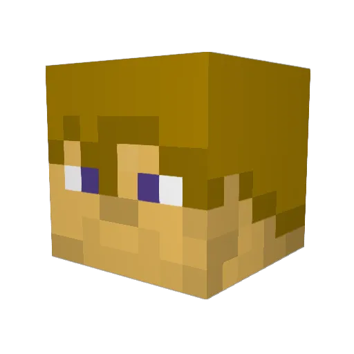 Indigotophat Minecraft avatar head, 3D render