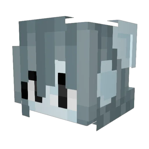 Indiigo Minecraft avatar head, 3D render