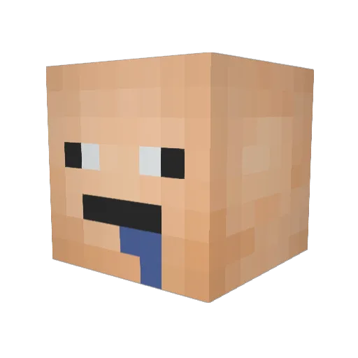 Indijozz Minecraft avatar head, 3D render