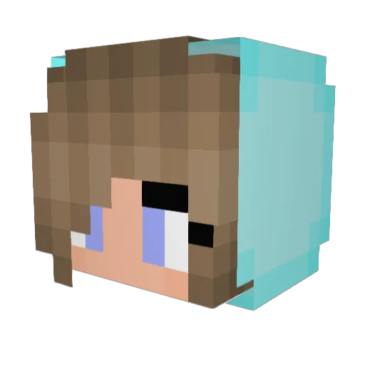 IndiraGirl25 Minecraft avatar head, 3D render