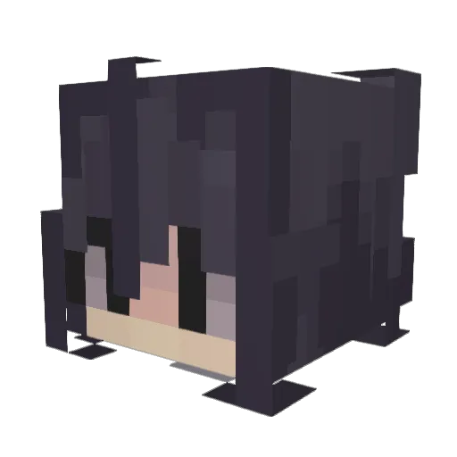 Indiscriminate Minecraft avatar head, 3D render