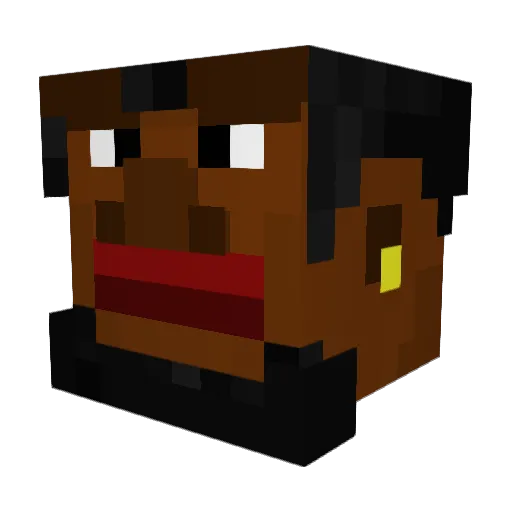 Indistructions Minecraft avatar head, 3D render