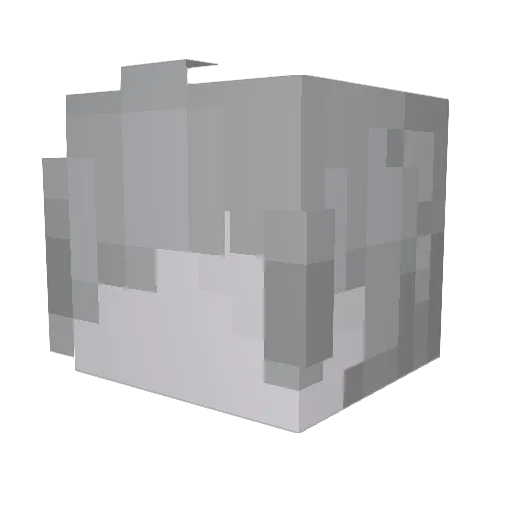Indoline Minecraft avatar head, 3D render