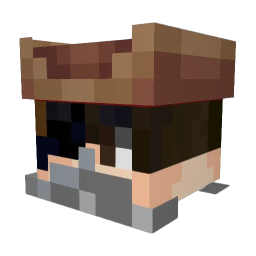 Indominus Minecraft avatar head, 3D render