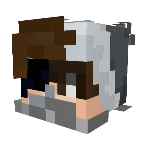 IndominusHere Minecraft avatar head, 3D render