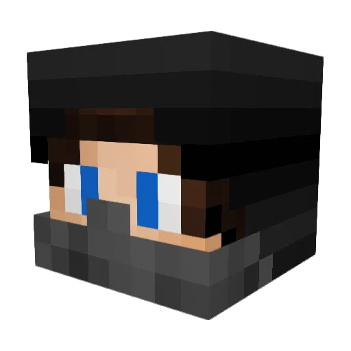 Indonec Minecraft avatar head, 3D render