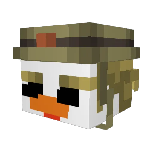 Indorexam Minecraft avatar head, 3D render